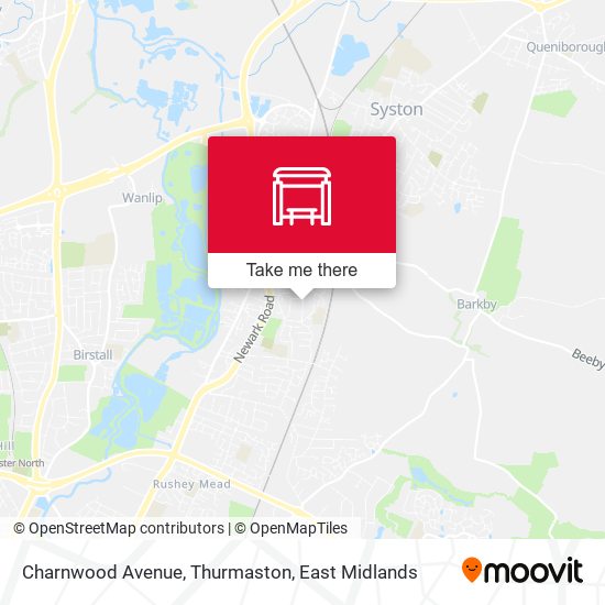 Charnwood Avenue, Thurmaston map