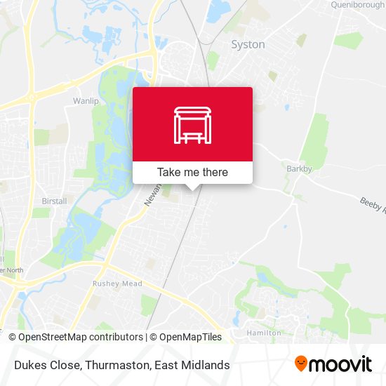 Dukes Close, Thurmaston map