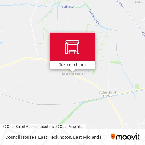 Council Houses, East Heckington map