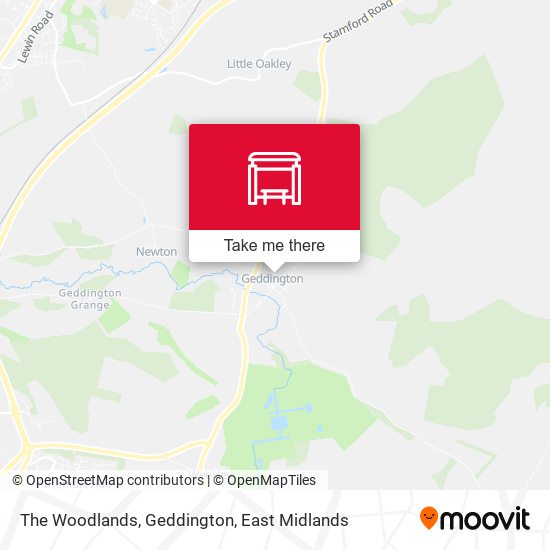 The Woodlands, Geddington map