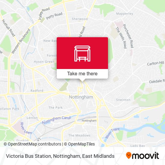 Victoria Bus Station, Nottingham map