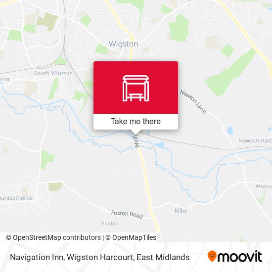 Navigation Inn, Wigston Harcourt map