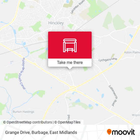 Grange Drive, Burbage map