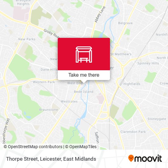 Thorpe Street, Leicester map
