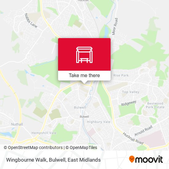 Wingbourne Walk, Bulwell map