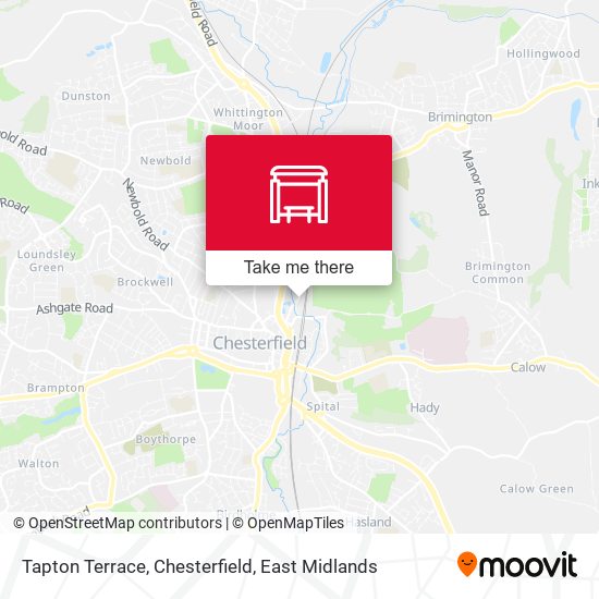 Tapton Terrace, Chesterfield map