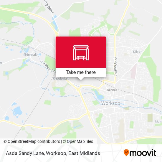 Asda Sandy Lane, Worksop map