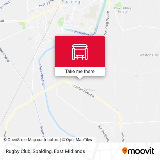 Rugby Club, Spalding map