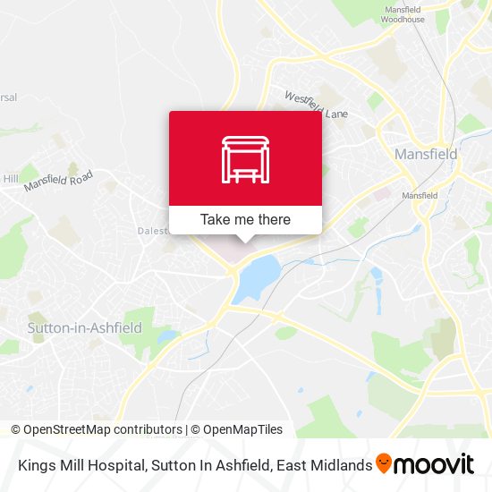 Kings Mill Hospital, Sutton In Ashfield map