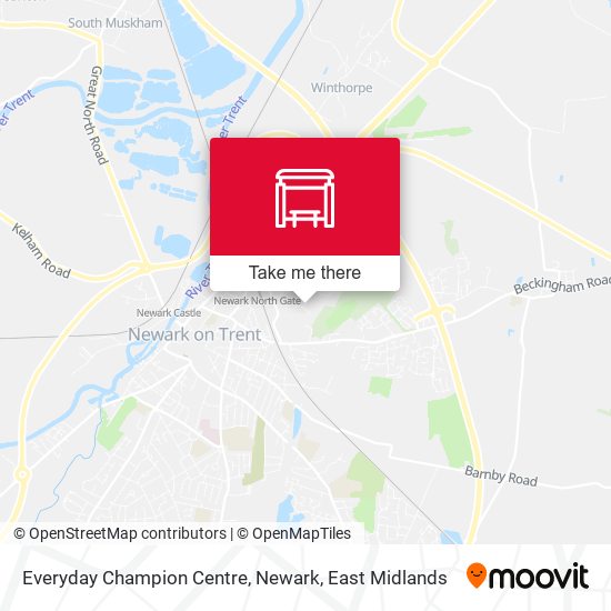 Everyday Champion Centre, Newark map