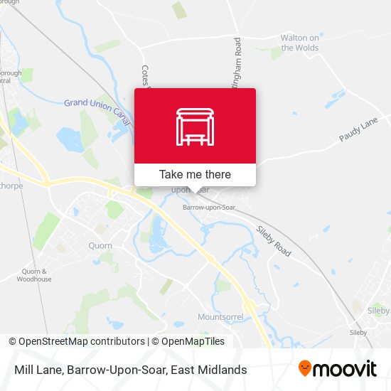 Mill Lane, Barrow-Upon-Soar map