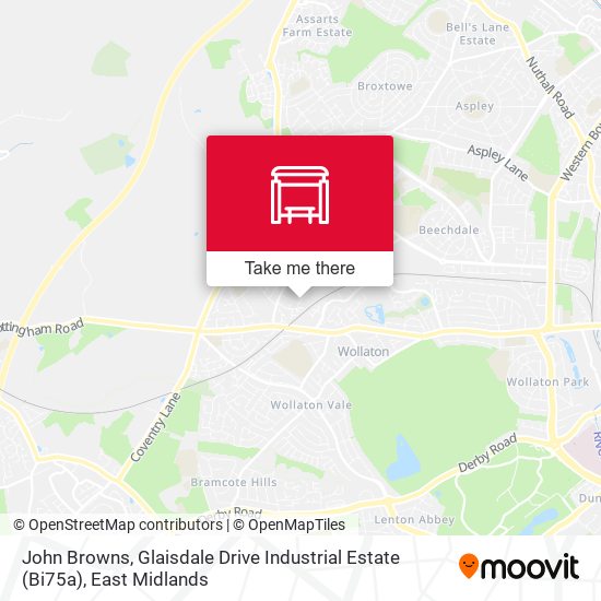John Browns, Glaisdale Drive Industrial Estate (Bi75a) map