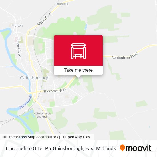 Lincolnshire Otter Ph, Gainsborough map