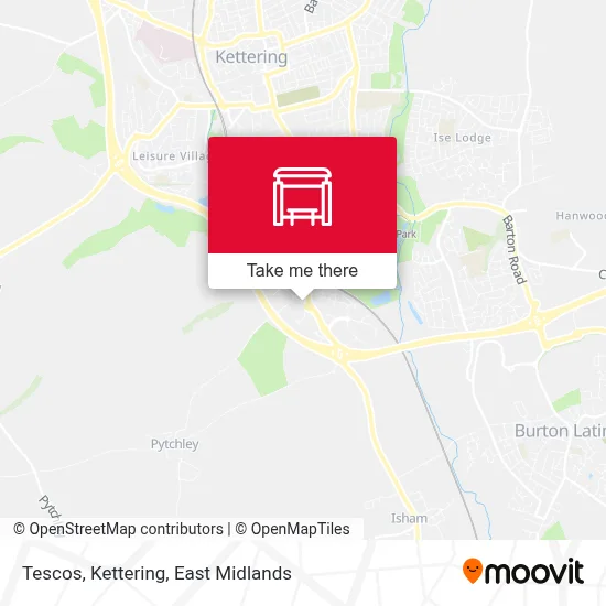 Tescos, Kettering map