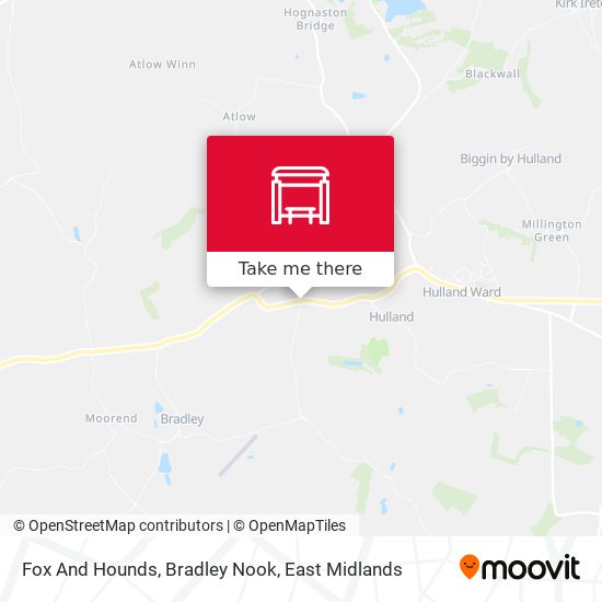 Fox And Hounds, Bradley Nook map
