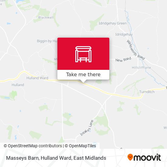 Masseys Barn, Hulland Ward map