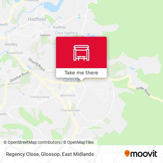 Regency Close, Glossop map