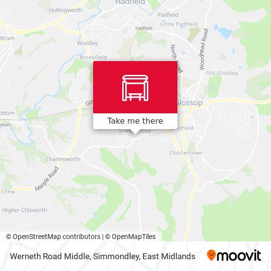 Werneth Road Middle, Simmondley map