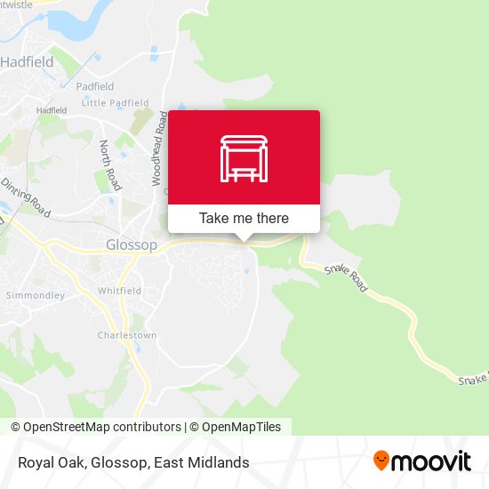 Royal Oak, Glossop map