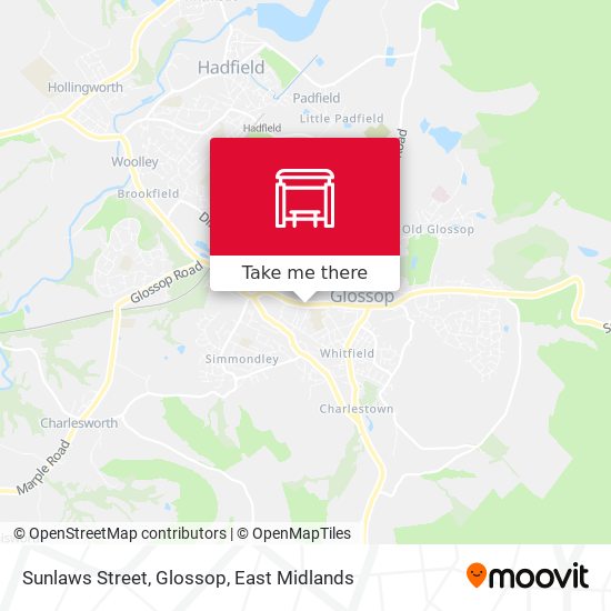 Sunlaws Street, Glossop map