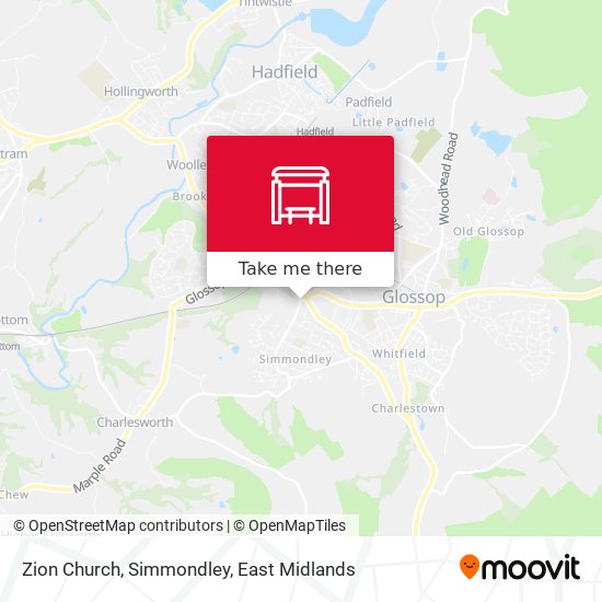 Zion Church, Simmondley map