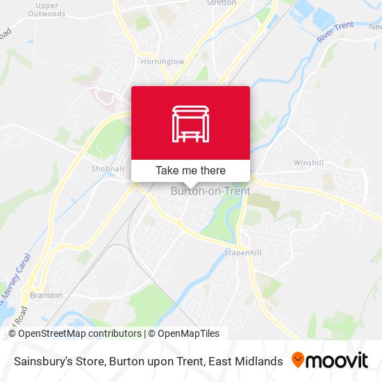Sainsbury's Store, Burton upon Trent map