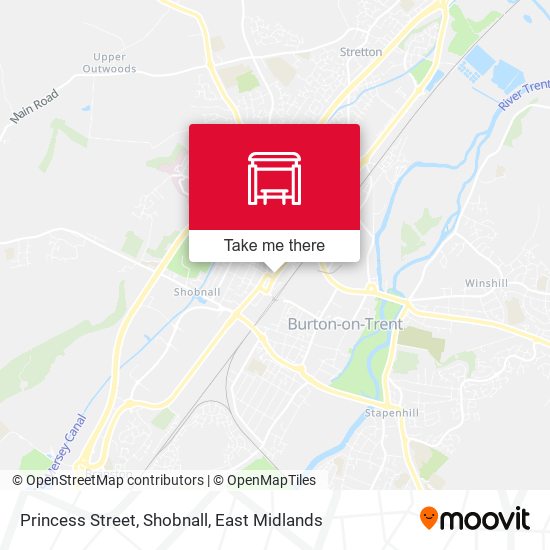 Princess Street, Shobnall map