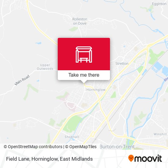 Field Lane, Horninglow map