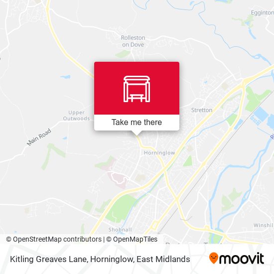 Kitling Greaves Lane, Horninglow map