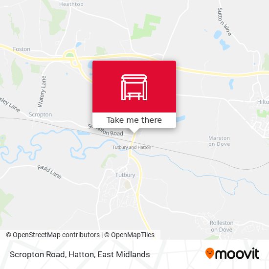 Scropton Road, Hatton map