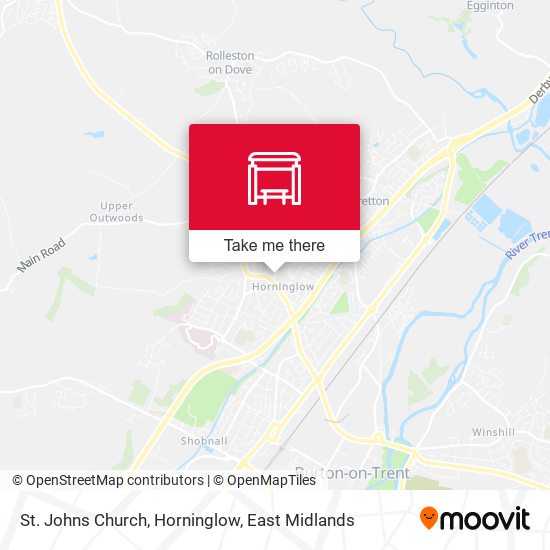St. Johns Church, Horninglow map