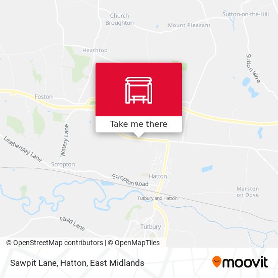 Sawpit Lane, Hatton map