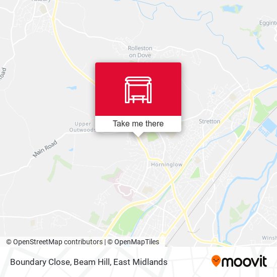 Boundary Close, Beam Hill map