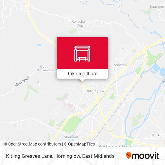 Kitling Greaves Lane, Horninglow map