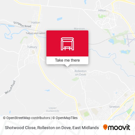 Shotwood Close, Rolleston on Dove map