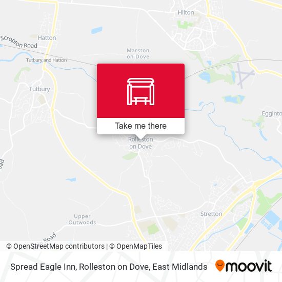 Spread Eagle Inn, Rolleston on Dove map