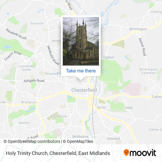 Holy Trinity Church, Chesterfield map