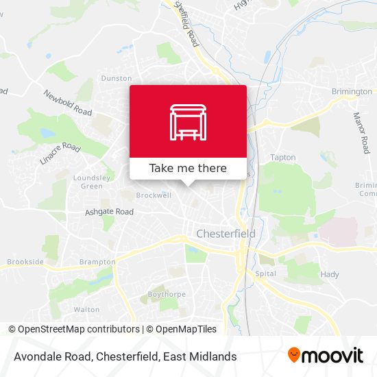 Avondale Road, Chesterfield map