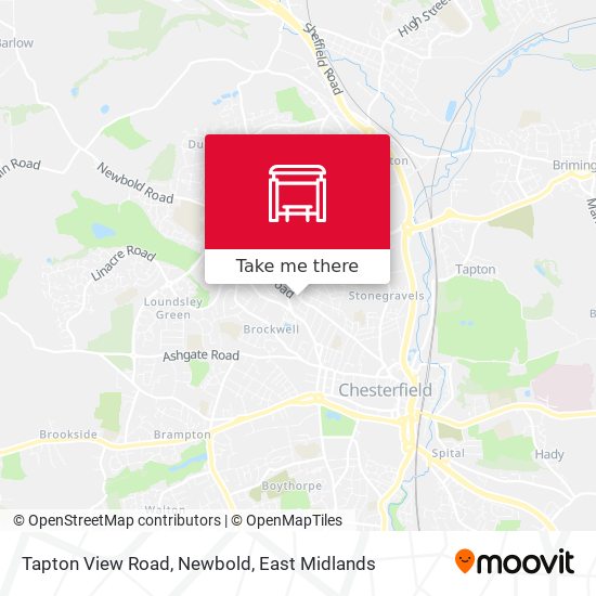 Tapton View Road, Newbold map