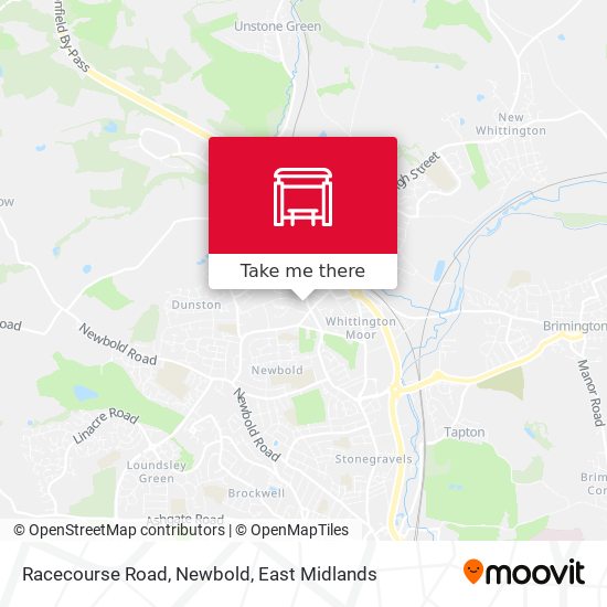 Racecourse Road, Newbold map