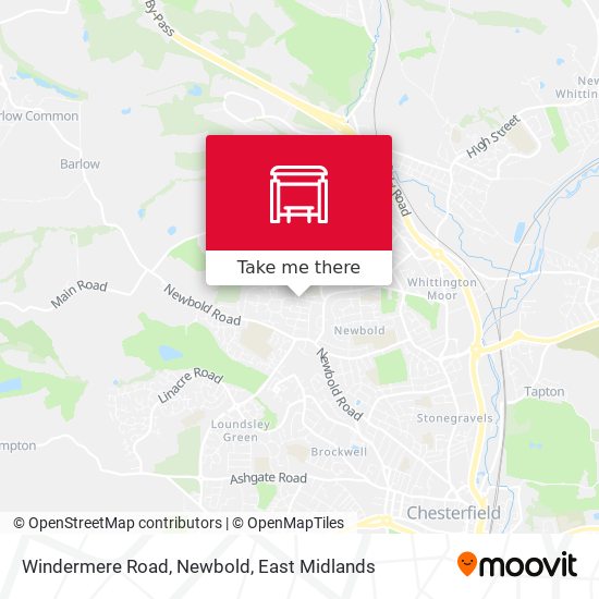 Windermere Road, Newbold map