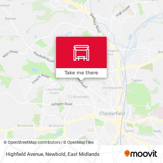 Highfield Avenue, Newbold map