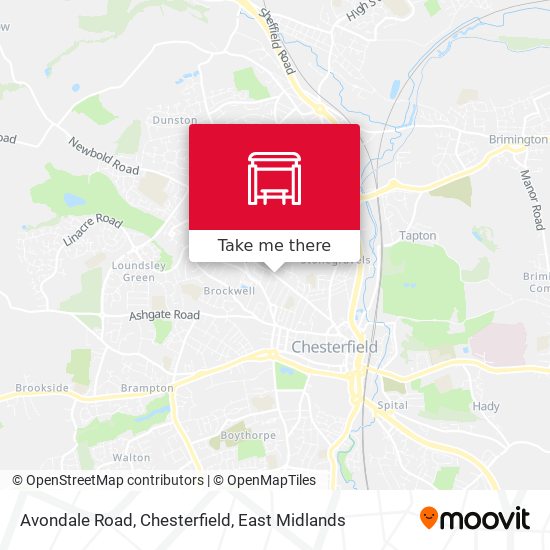 Avondale Road, Chesterfield map