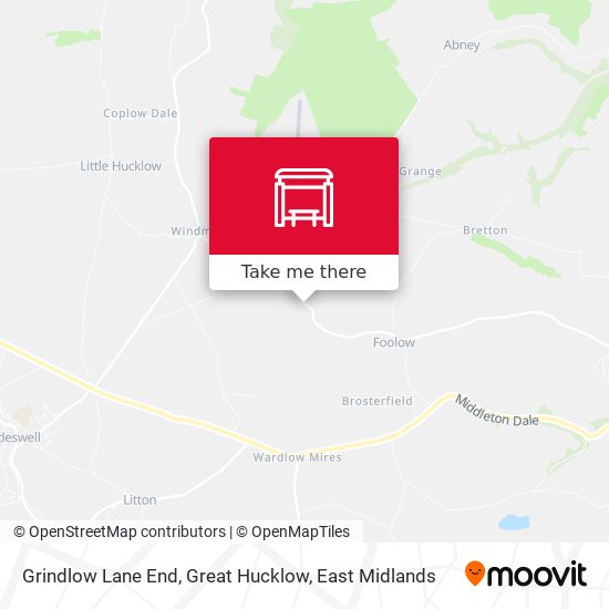 Grindlow Lane End, Great Hucklow map