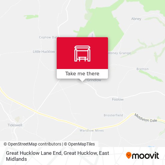 Great Hucklow Lane End, Great Hucklow map