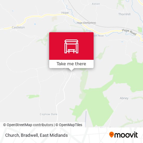 Church, Bradwell map