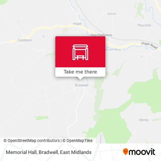Memorial Hall, Bradwell map