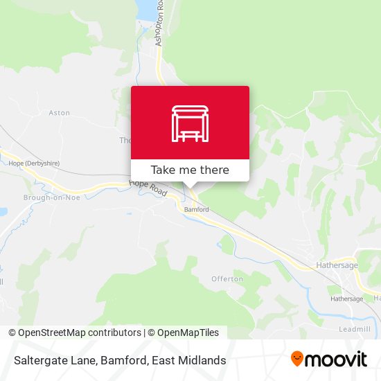 Saltergate Lane, Bamford map