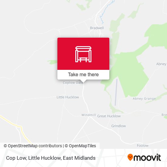 Cop Low, Little Hucklow map