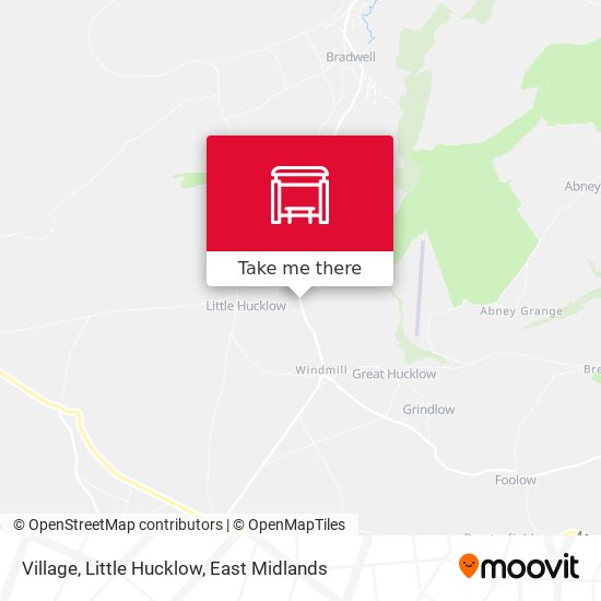 Village, Little Hucklow map